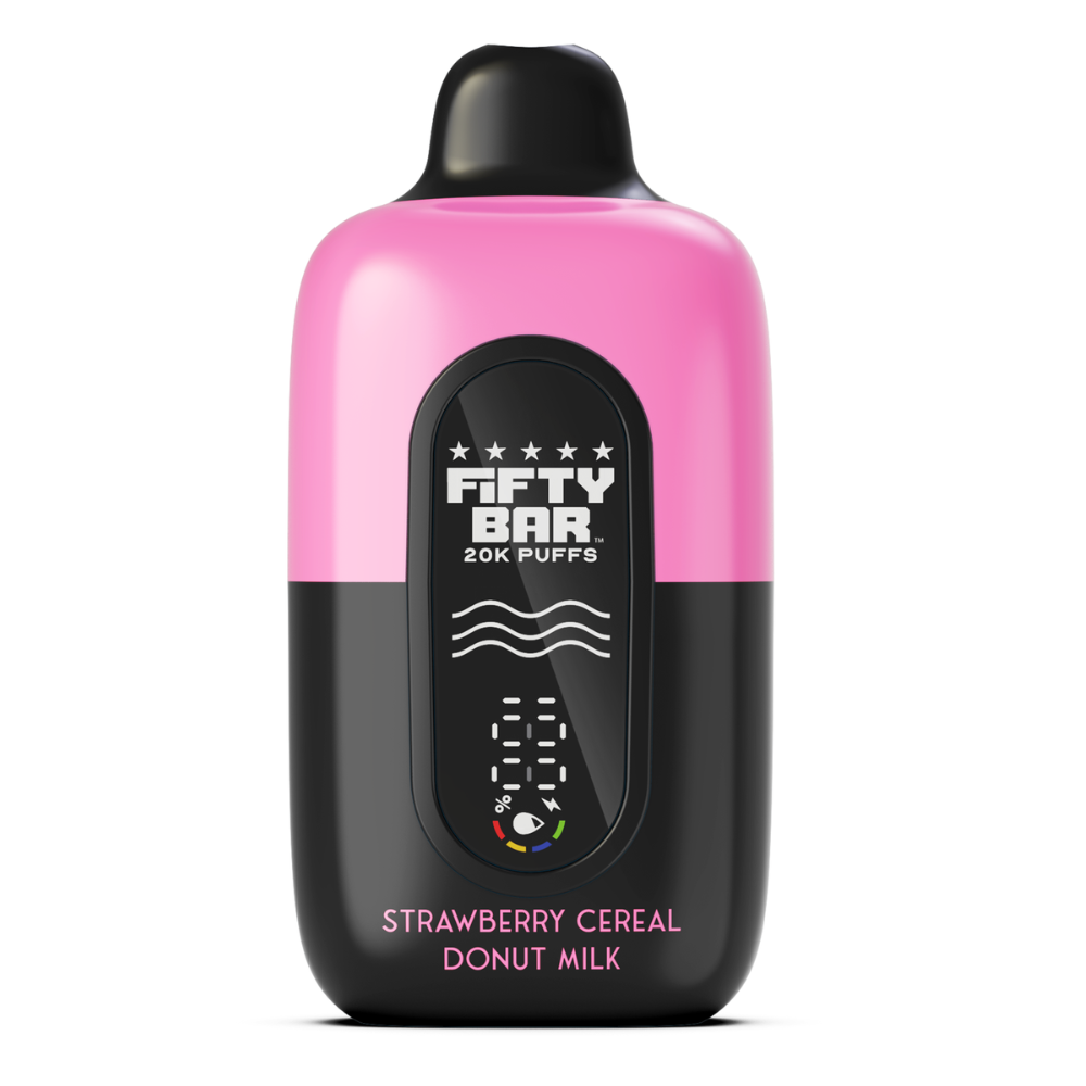 Strawberry Cereal Donut Milk – Fifty Bar Black Series | 20K Puffs