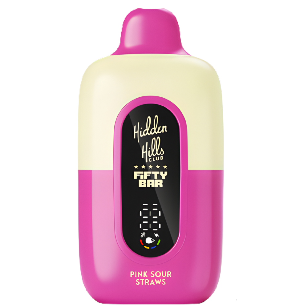 Pink Sour Straws – Fifty Bar X Hidden Hills | 20K Puffs