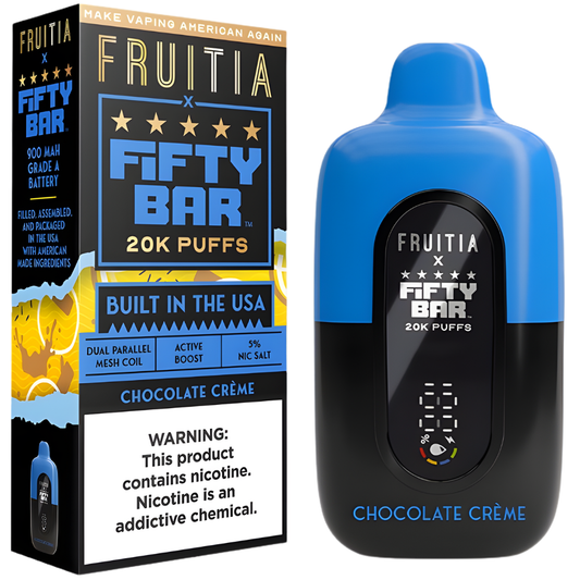 Chocolate Crème – Fifty Bar X Fruitia | 20K Puffs