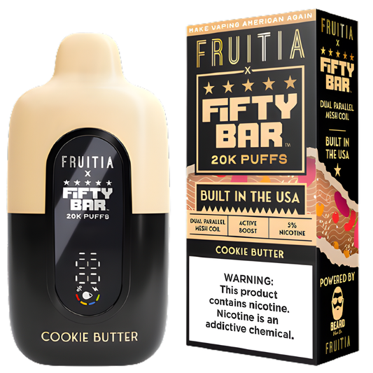 Cookie Butter – Fifty Bar X Fruitia | 20K Puffs