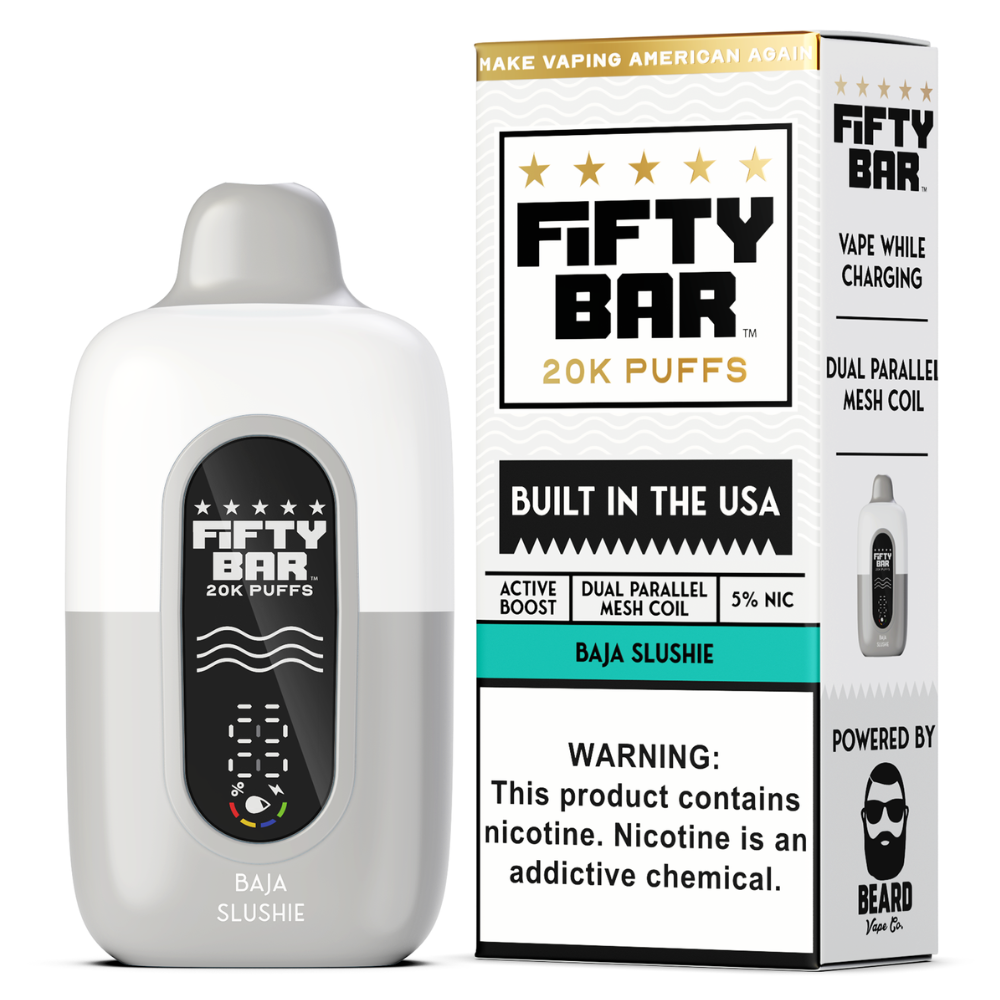 Baja Slushie – Fifty Bar White Series | 20K Puffs
