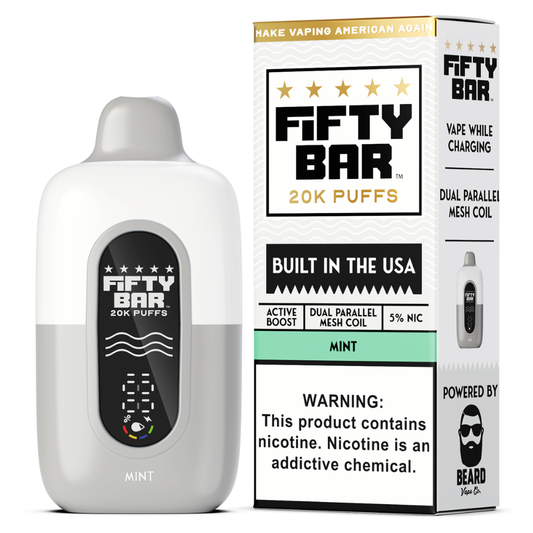 Mint – Fifty Bar White Series | 20K Puffs
